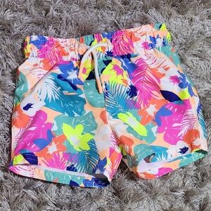 Cat & Jack Colorful Tropical Swim Shorts